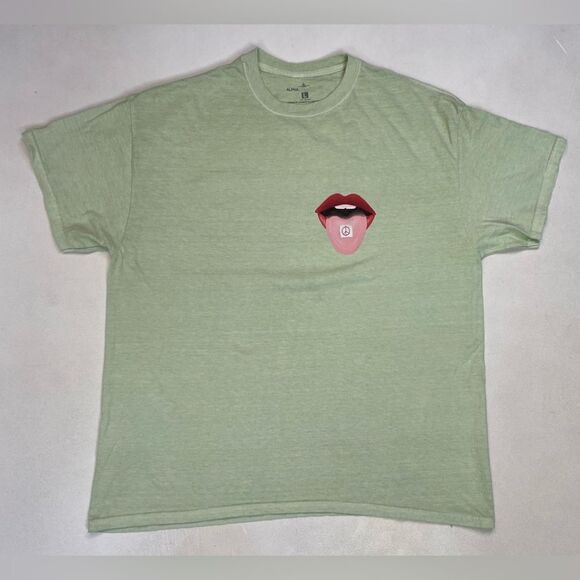 Inner Peace Graphic T-shirt Men Large Green Short Sleeve - Picture 3 of 6